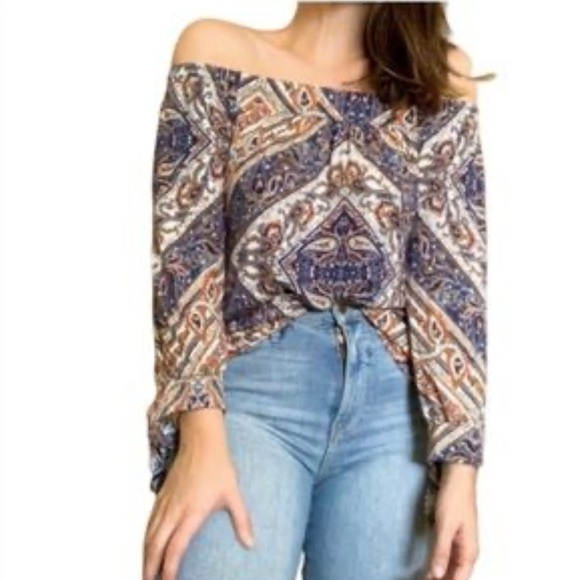 Daniel Rainn Tops - DANIEL RAINN Boho Maiella Off-Shoulder Top
